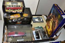 A QUANTITY OF BOXED AND UNBOXED DIECAST VEHICLES AND GAMES, unboxed playworn Spot-On Rolls-Royce