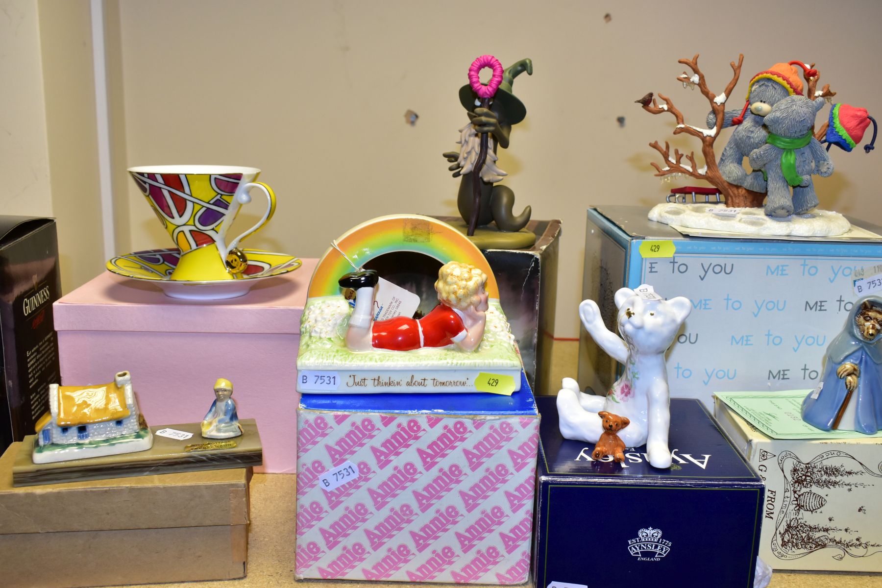 COLLECTABLE ITEMS comprising Wade 'Big Bad Wolf', Applause 'Annie', Aynsley 'Wild Tudor', Teddy with - Image 2 of 15