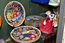 THREE ROYAL DOULTON FIGURES AND VARIOUS COLLECTORS PLATES, comprising 'Autumn Breezes' HN1934, '