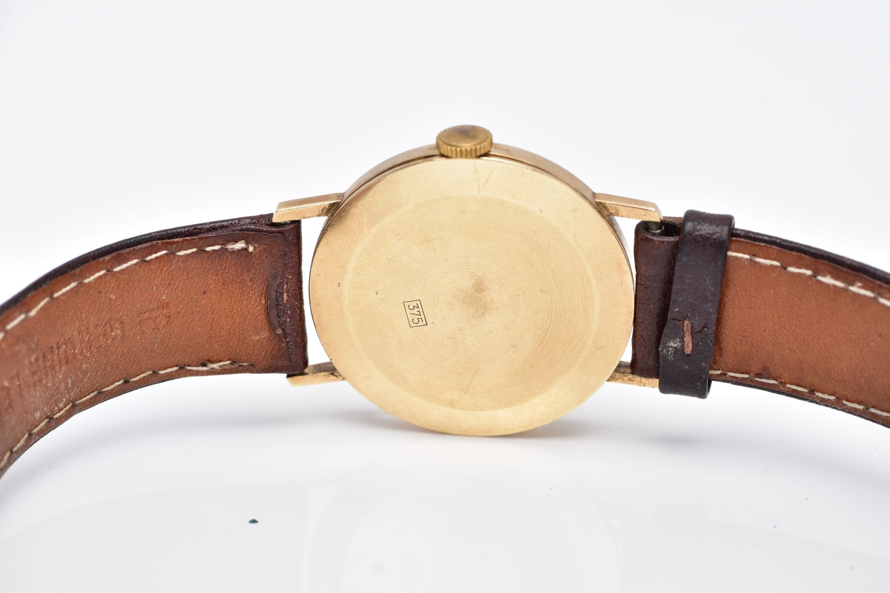 A 9CT GOLD GENTS 'ACCURIST' WRISTWATCH, hand wound movement, round gold dial signed 'Accurist, shock - Image 5 of 7