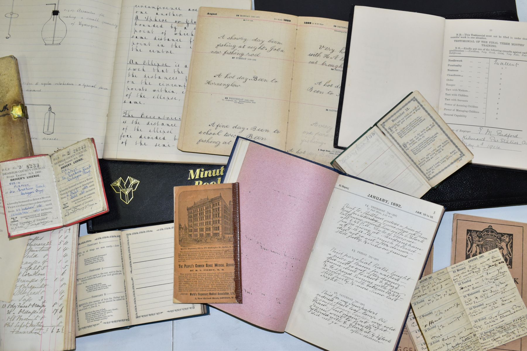 DIARIES, a collection of Edwardian - early 20th Century diaries, journals and notebooks, some - Image 5 of 5