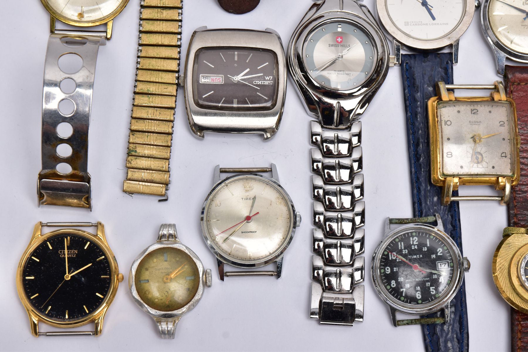 A BOX OF ASSORTED WRISTWATCHES, to include watches such as a 'Ventura' with a round gold tone dial - Image 5 of 5