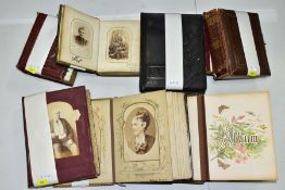 PHOTOGRAPH ALBUMS, seven small Victorian/Edwardian photograph albums containing 255+ photographs,