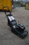 A HAYTER HARRIER 41 PETROL SELF PROPELLED ROLLER LAWNMOWER, with battery key start, briggs and