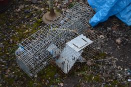 THREE ALUMINIUM RODENT TRAPS