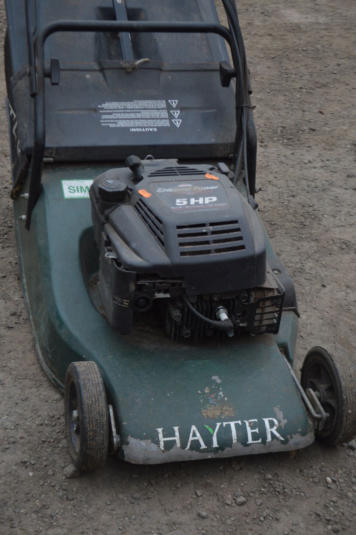 A HAYTER PETROL SELF PROPELLED ROLLER LAWNMOWER battery key start and grassbox - Image 2 of 2