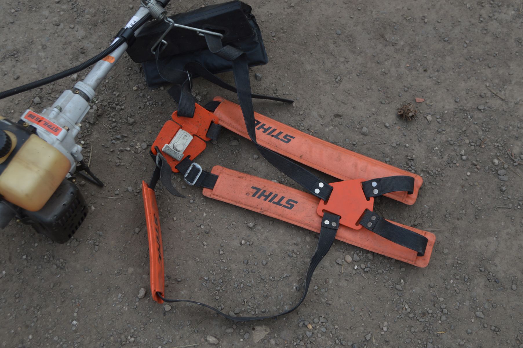 A STIHL FS 96 PETROL STRIMMER, with carrying back strap (pulls freely and starts) - Image 3 of 3