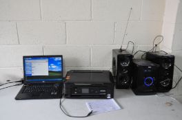 AN LG FA164DAB HI FI with iPod dock, DAB and FM radio CD and USB input with a pair of matching