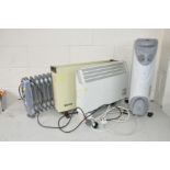 FOUR DOMESTIC HEATERS comprising of a Dimplex oil filled radiator, a Dimplex converter heater, a
