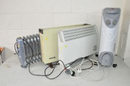 FOUR DOMESTIC HEATERS comprising of a Dimplex oil filled radiator, a Dimplex converter heater, a