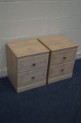 A PAIR OF ALSTONS TWO DRAWER BEDSIDE CABINETS