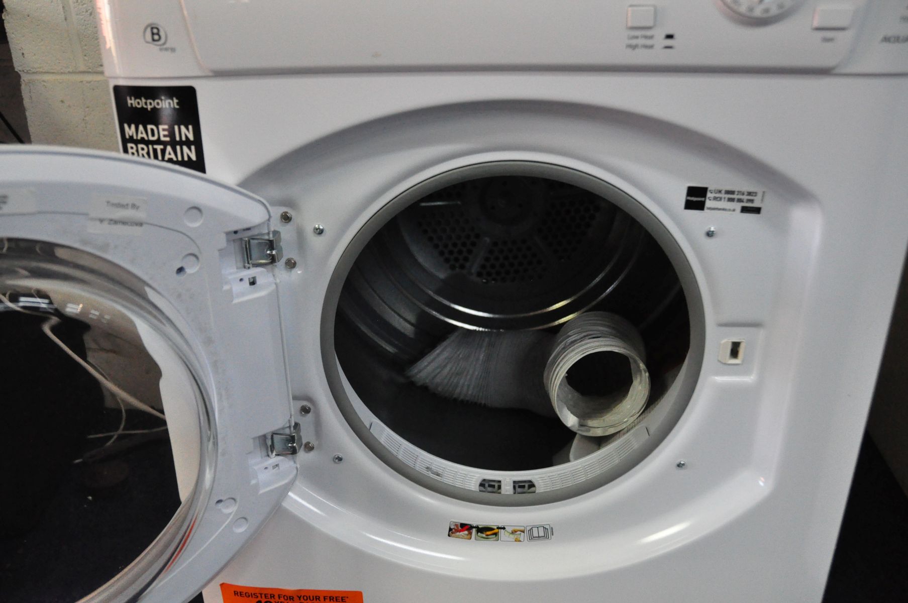 A HOTPOINT AQUARIUS TVM570 TUMBLE DRYER (PAT pass and working) - Image 2 of 2