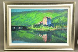 ROLF HARRIS (AUSTRALIAN 1930) ' REFLECTION EILEAN DONAN CASTLE', a limited edition print of a