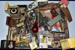 TWO BOXES OF ASSORTED WATCH MAKERS TOOLS, to include a boxed 'Bergeon-Vigor No 4266' glass