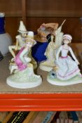 FIVE ROYAL DOULTON FIGURES, comprising a boxed limited edition 'A partridge in an F.T.' No983/