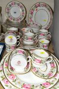 ROYAL WORCESTER 'ROYAL GARDEN' PART DINNER SERVICE, comprising eight each of the following:- 27cm
