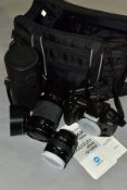 PHOTOGRAPHIC EQUIPMENT comprising a Minolta Dynax 300SI camera body, Minolta 35-70 zoom lens,