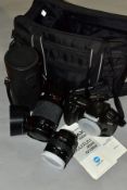 PHOTOGRAPHIC EQUIPMENT comprising a Minolta Dynax 300SI camera body, Minolta 35-70 zoom lens,