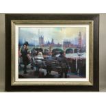 CHRISTIAN HOOK (BRITISH 1971) 'EMBANKMENT', an artist proof print of a London view 5/20, signed