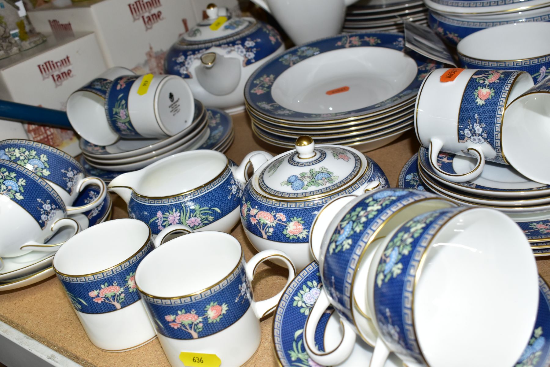 WEDGWOOD BLUE SIAM PART DINNER SERVICE, comprising six each: 18cm side plates, 27cm dinner plates, - Image 12 of 12