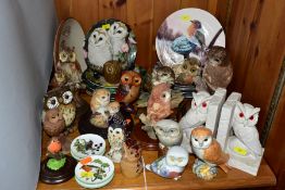 OWL RELATED GIFTWARE, ETC, to include Country Artists Tawny owl by Richard Cooper, Regency Fine Arts