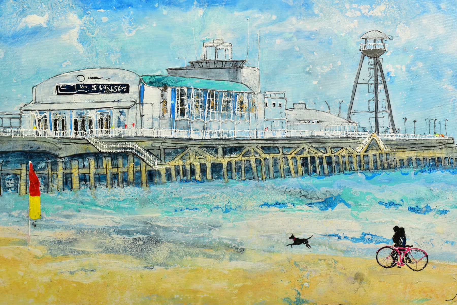 KATHARINE DOVE (BRITISH CONTEMPORARY) 'BOURNEMOUTH PIER', a south coast landscape, signed bottom - Image 3 of 14