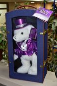 A CASED MILLENNIUM KEEPSAKE BEAR, sparkly white plush bear which appears complete and in very good