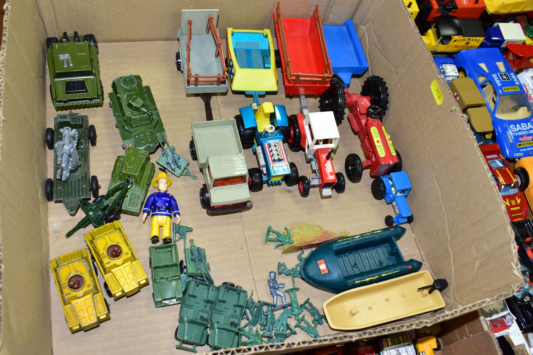 A QUANTITY OF UNBOXED AND ASSORTED PLAYWORN DIECAST VEHICLES, to include Corgi Toys Batmobile, No. - Image 2 of 8