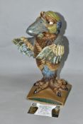 ANDREW HULL, a Burslem pottery stoneware grotesque bird, 'The Defender' from the Court House series,