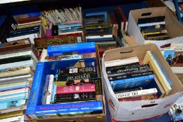 BOOKS, a large collection of over one hundred and fifty titles in seven boxes, the collection