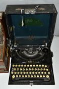 A CASED IMPERIAL PORTABLE TYPRWRITER, gilt lettering to machine including The Good Companion,