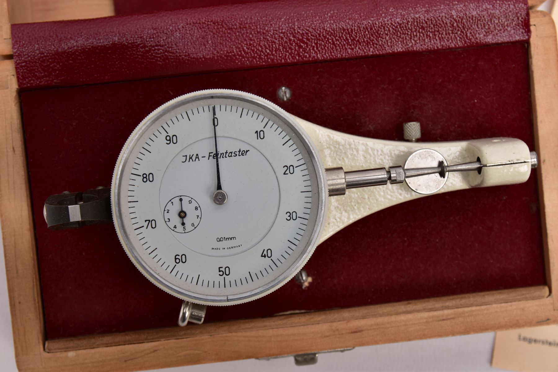 A 'JKA FEINTASTER' PRECISION MIRCOMETER DIAL GAUGE, fitted within original box - Image 3 of 12