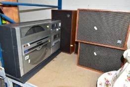 A SHARP VZ-3000 MUSIC CENTRE, plays both sides of a record, together with Wharfedale XP2 speakers