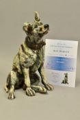 APRIL SHEPHERD (BRITISH CONTEMPORARY) 'EVER HOPEFUL' an artist proof sculpture of a dog 24/30,