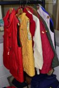 LADIES CLOTHING AND ACCESSORIES, ETC, to include John Partridge gilets, small and large, 70% wool