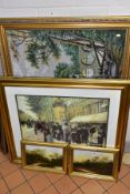 A PAIR OF LANDSCAPE OILS ON BOARD, early 20th century in style, signed N.Burton, framed, approximate