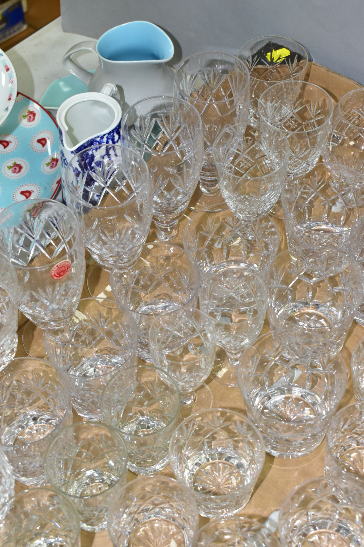 VARIOUS CUT GLASSES AND CERAMICS, to include Royal Crown Derby 'Mikado' jug (no lid), height 13.5cm, - Image 5 of 6