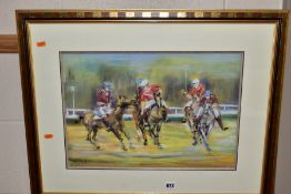 PASTEL DRAWING, PRINTS AND MAPS, etc, to include a pastel drawing of a Polo Match, indistinctly