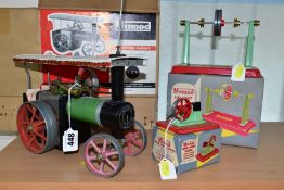 A MAMOD LIVE STEAM TRACTION ENGINE, NO. T.E.1A, not tested, playworn condition, with some fading,