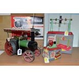 A MAMOD LIVE STEAM TRACTION ENGINE, NO. T.E.1A, not tested, playworn condition, with some fading,