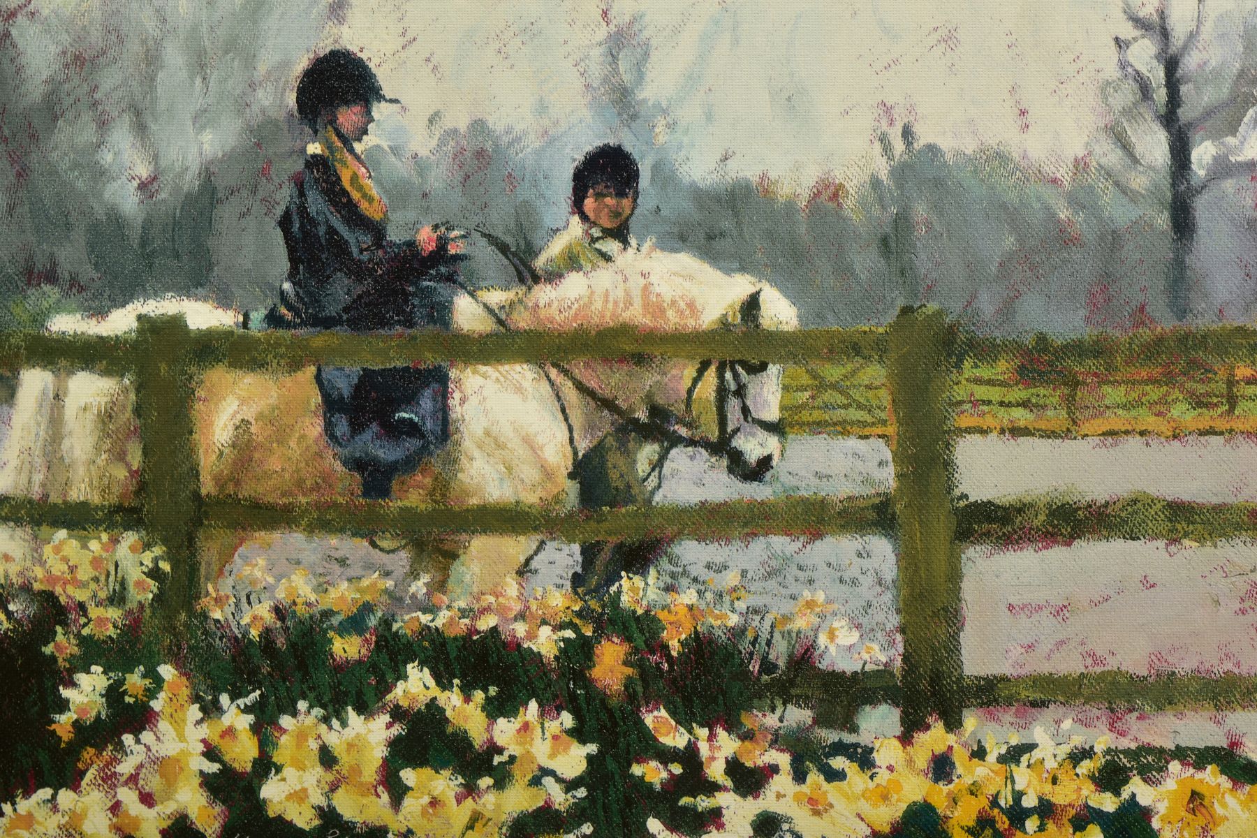 ROLF HARRIS (AUSTRALIAN 1930), 'RIDING IN THE SPRING', a limited edition print of a child riding a - Image 3 of 16