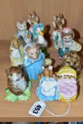 TEN BESWICK BEATRIX POTTER FIGURES, two BP3 'Hunca Munca' and 'Timmy Wilie from Johnny Town