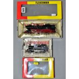 TWO BOXED FLEISCHMANN HO GAUGE TANK LOCOMOTIVES, class 65, No 65 018, D.B. Black livery (4065) and