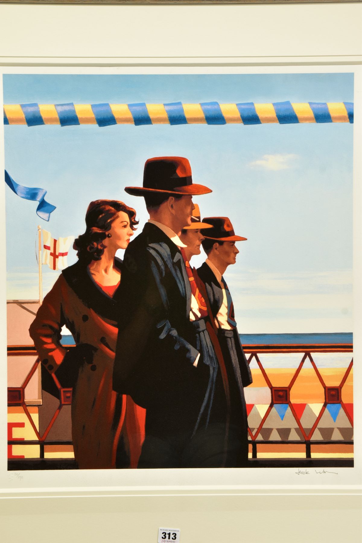 JACK VETTRIANO (SCOTTISH 1951) 'DEFENDERS OF VIRTUE', a limited edition print 56/295, three males - Image 3 of 12