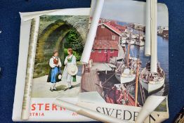 TOURISM POSTERS, a collection of 1960's - 1970's poster from Italy (2), Austria (3), Sweden (3),