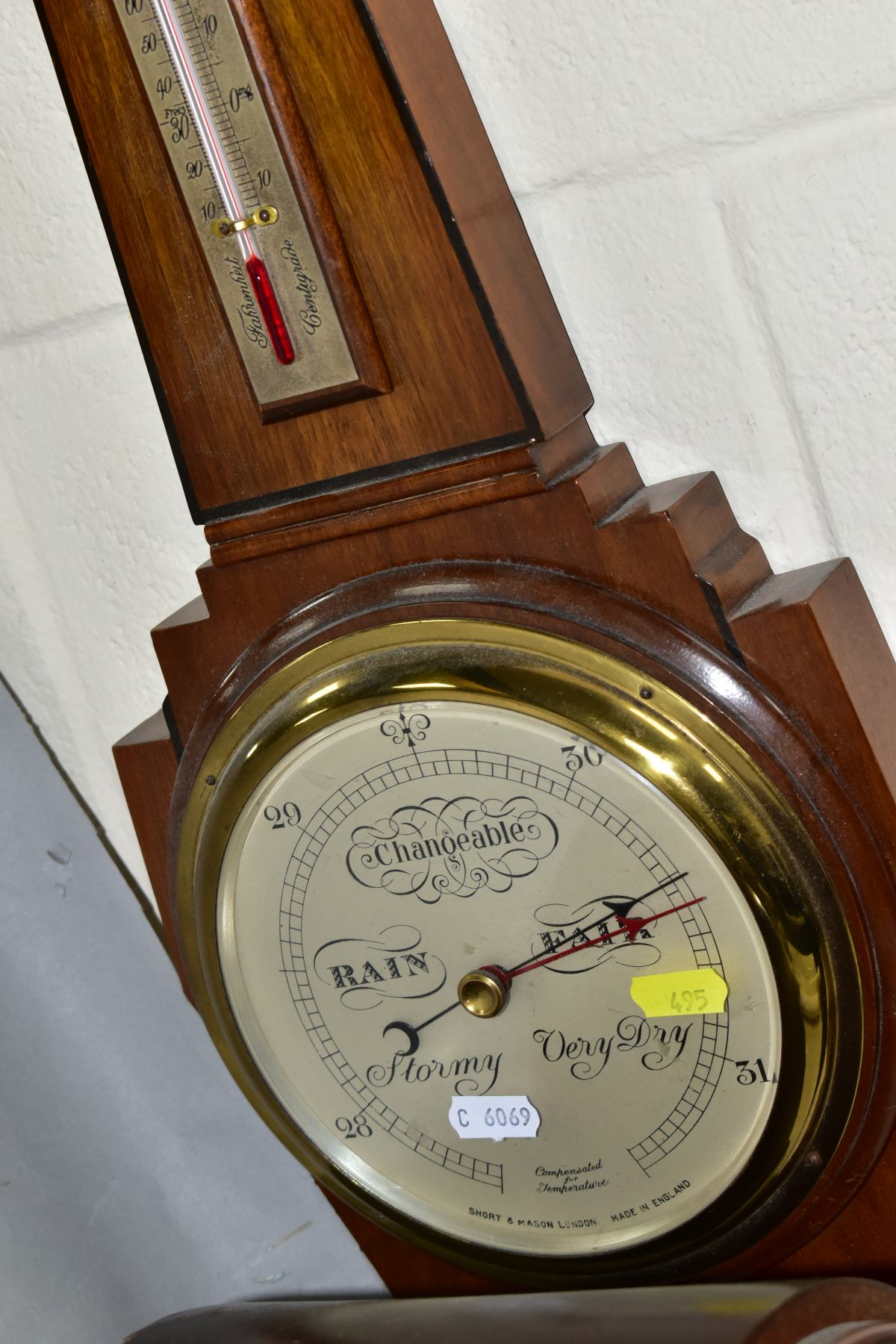 AN EARLY 20TH CENTURY JUNGHENS MAHOGANY STAINED WALNUT AND SATINWOOD STRUNG DOME TOP MANTEL CLOCK, - Image 4 of 5
