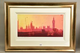 ROLF HARRIS (AUSTRALIAN 1930) 'FIFTIES RUSH HOUR, a limited edition print of nostalgic London 154/