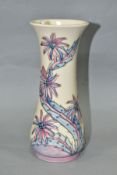 A MOORCROFT POTTERY COLLECTORS CLUB DAISY PATTERN VASE, designed by Sally Tuffin, printed, painted