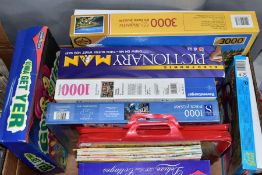 A QUANTITY OF BOXED JIGSAWS AND GAMES etc, assorted jigsaws by Falcon, Waddingtons, Chad Valley, W H