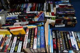 BOOKS, approximately one hundred and ten titles in four boxes comprising hardback and paperback